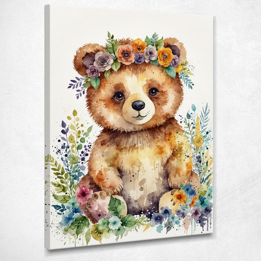 Quadro Per Nursery Decorazione Cameretta Orsetto Felice Tra I Fiori bana29 quadro stampato su tela Quadro Per Nursery Decorazione Cameretta Orsetto Felice Tra I Fiori bana29 quadro stampato su tela