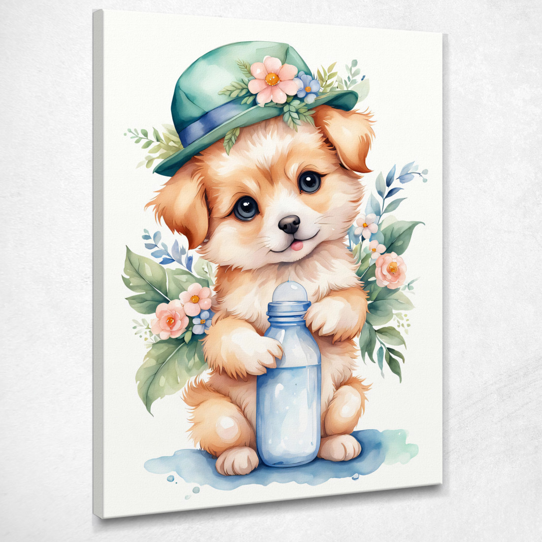Quadro Per Cameretta Bimba Cagnolino Con Cappello E Biberon banb8 quadro stampato su tela Quadro Per Cameretta Bimba Cagnolino Con Cappello E Biberon banb8 quadro stampato su tela