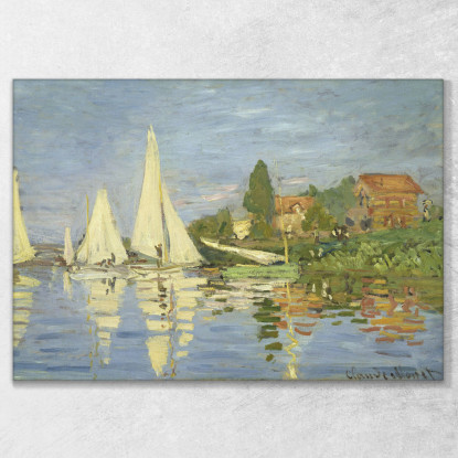 Regata Ad Argenteuil 1872 Claude Monet mnt51 quadro stampato su tela