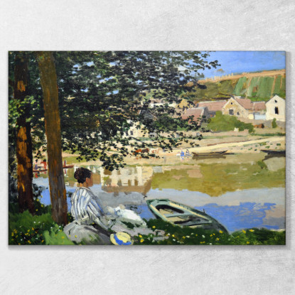 Scena Del Fiume A Bennecourt 1868 Claude Monet mnt53 quadro stampato su tela