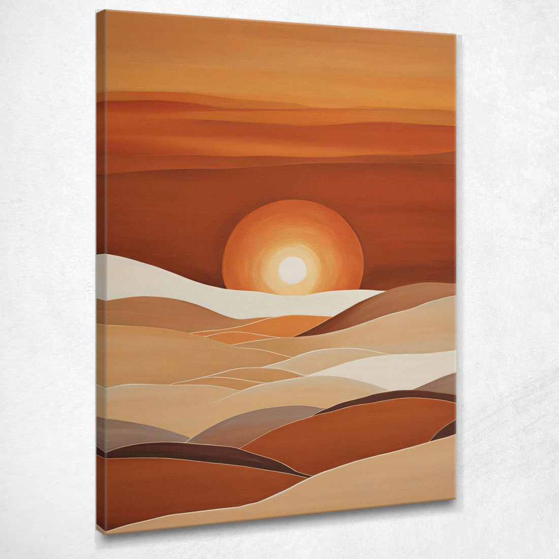 Quadro Boho Chic Minimal Sorgere Del Sole Su Colline Ondulate bho36 quadro stampato su tela Quadro Boho Chic Minimal Sorgere Del Sole Su Colline Ondulate bho36 quadro stampato su tela