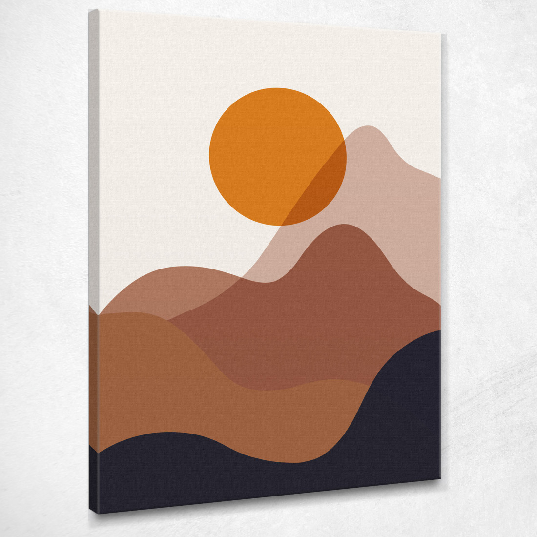 Quadro Boho Chic Minimal Tramonto Moderno Su Montagne Marroni bho38 quadro stampato su tela Quadro Boho Chic Minimal Tramonto Moderno Su Montagne Marroni bho38 quadro stampato su tela