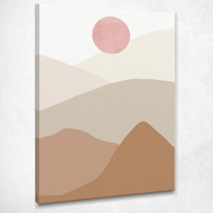 Quadro Boho Chic Minimal Tramonto Su Colline bho39 quadro stampato su tela