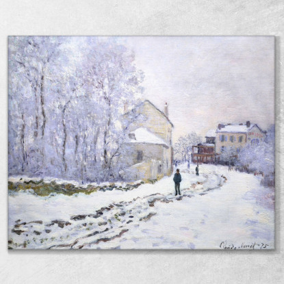 Neve Ad Argenteuil 1875 Claude Monet mnt60 quadro stampato su tela