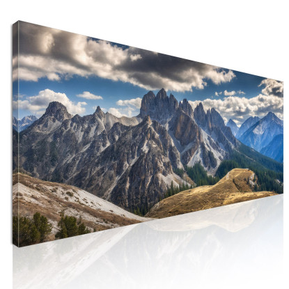 Quadro Montagne Viste Mozzafiato Sulle Montagne Sotto Cieli Drammatici mow4 quadro stampato su tela