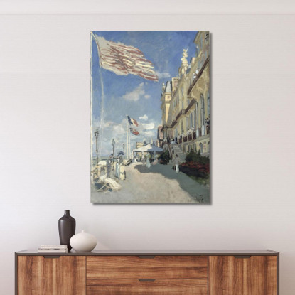 L'Hotel Di Roches Noires Trouville 1870 Claude Monet mnt77 quadro stampato su tela