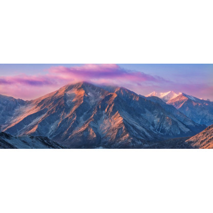 Quadro Montagne Splendida Alba Sulla Maestosa Catena Montuosa mow31 quadro stampato su tela