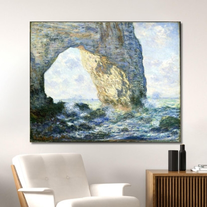 Il Manneport Rock Arch A Ovest Di Etretat 1883 Claude Monet mnt81 quadro stampato su tela