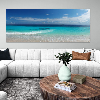 Quadro Paesaggio Mare Veduta Del Mare Cristallino E Spiaggia seal6 quadro stampato su tela