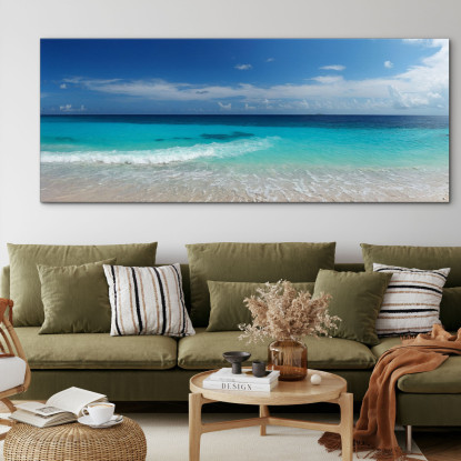 Quadro Paesaggio Mare Veduta Del Mare Cristallino E Spiaggia seal6 quadro stampato su tela