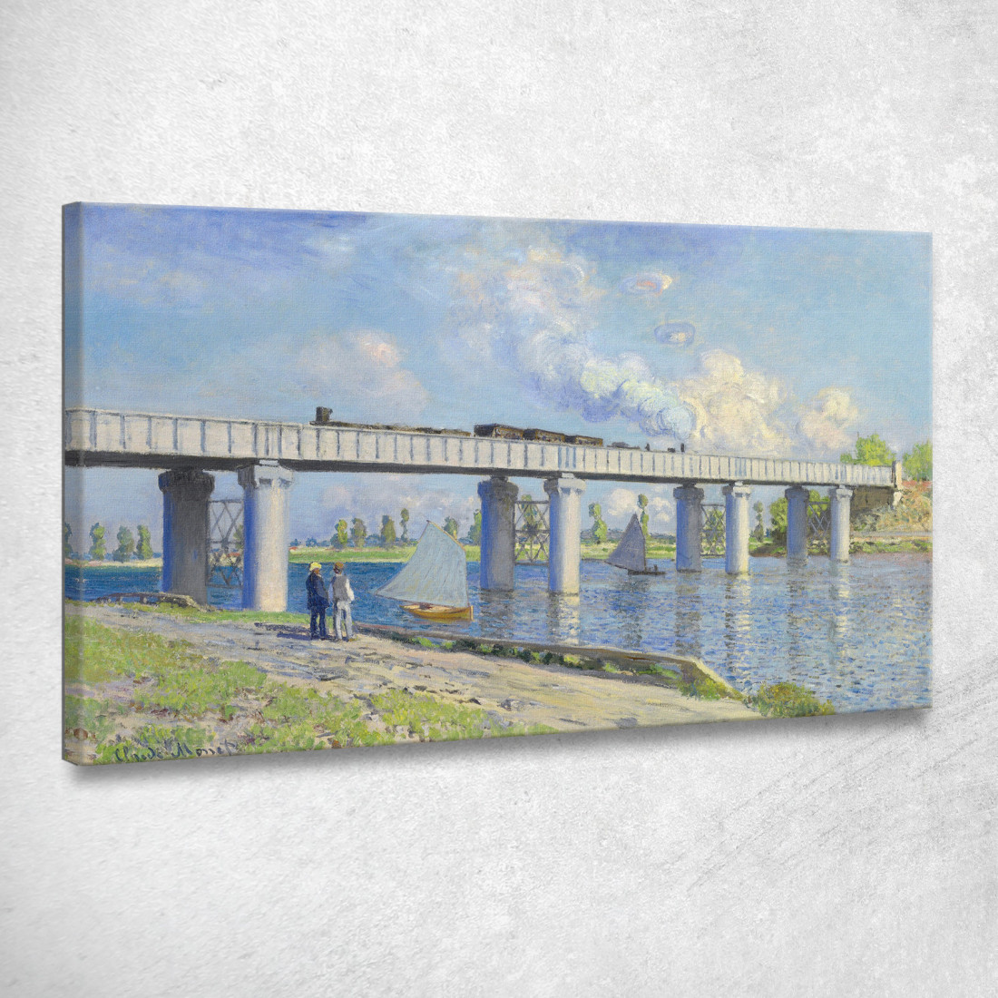 Il Ponte Ferroviario Ad Argenteuil 1873 Claude Monet mnt87 quadro stampato su tela Il Ponte Ferroviario Ad Argenteuil 1873 Claude Monet mnt87 quadro stampato su tela