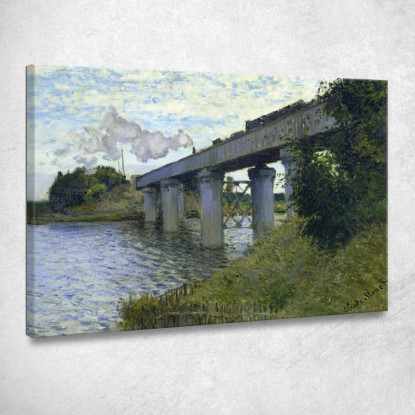 Il Ponte Ferroviario Ad Argenteuil 1874 Claude Monet mnt89 quadro stampato su tela