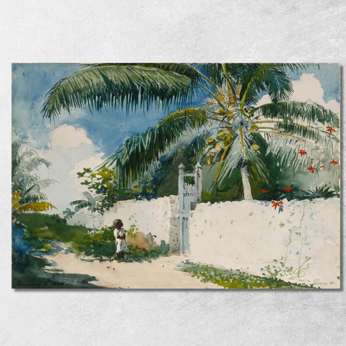 Ein Garten In Nassau Winslow Homer drucken auf leinwand