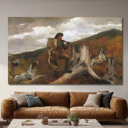 Un Chasseur Et Des Chiens Winslow Homer tableau impression sur toile