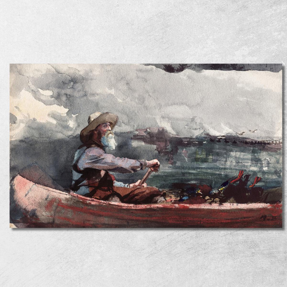 Guida Agli Adirondacks Winslow Homer quadro stampato su tela