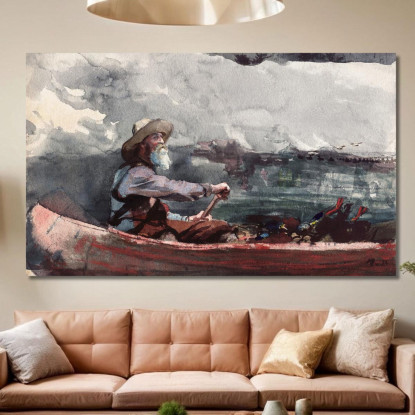 Guida Agli Adirondacks Winslow Homer quadro stampato su tela