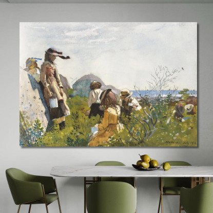 Cueilleurs De Baies Winslow Homer tableau impression sur toile