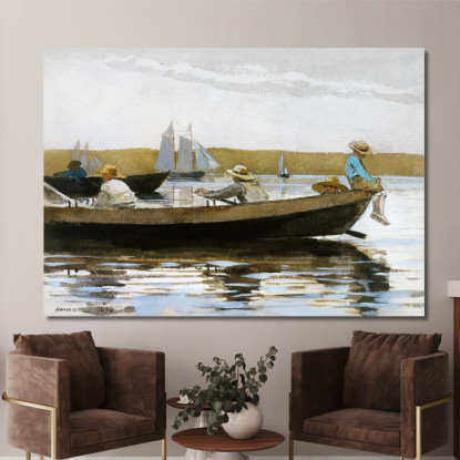 Garçons Dans Un Doris Winslow Homer tableau impression sur toile