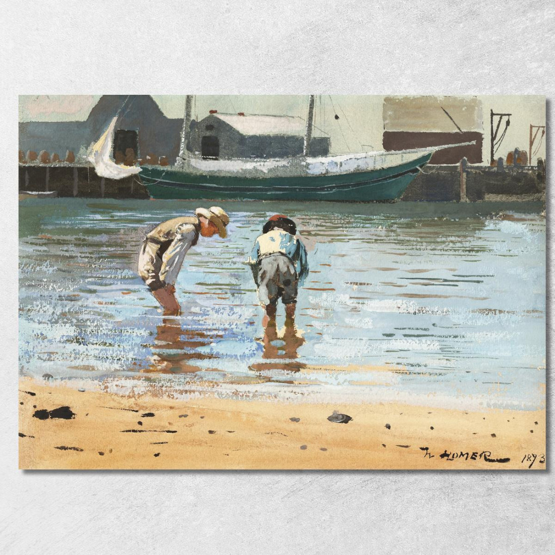 Boys Wading Winslow Homer canvas print