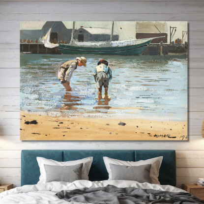 Boys Wading Winslow Homer canvas print