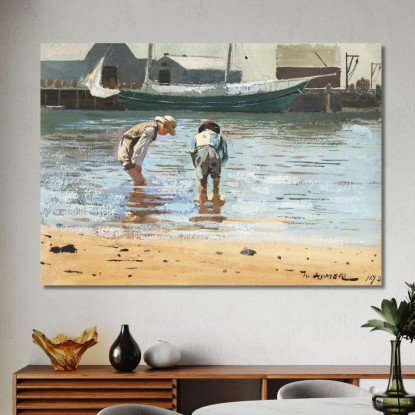 Jungen Waten Winslow Homer drucken auf leinwand