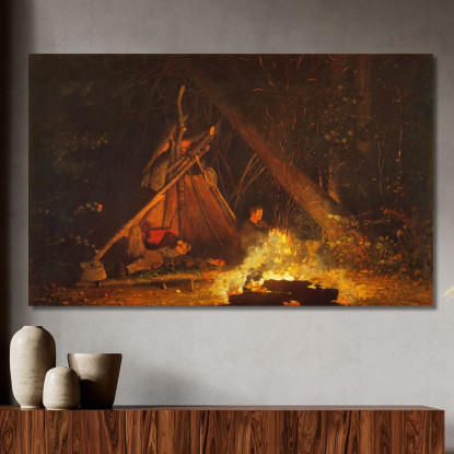 Camp Fire Winslow Homer canvas print