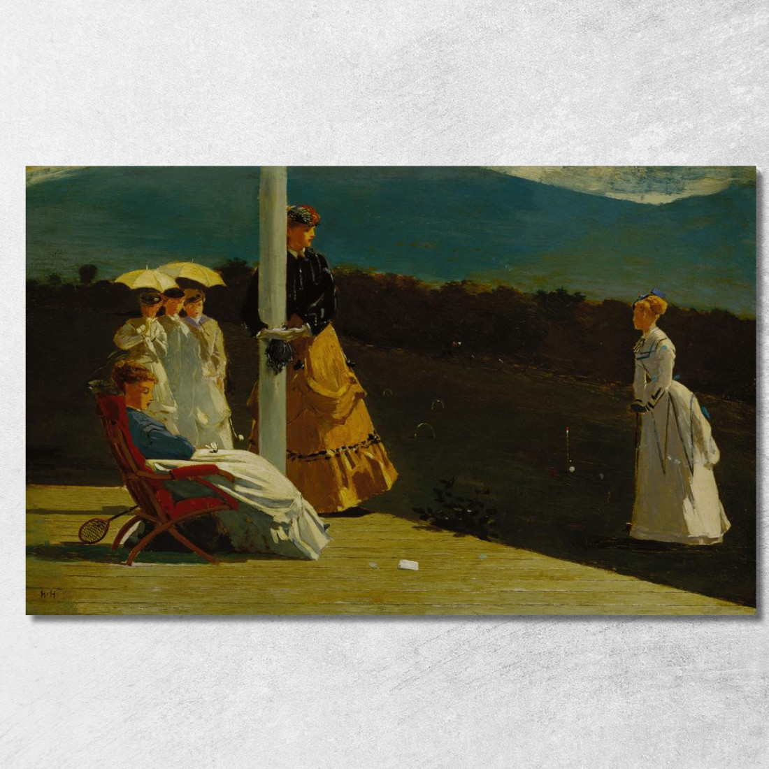 Match De Croquet Winslow Homer tableau impression sur toile