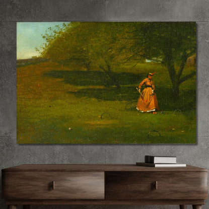 Joueur De Croquet Winslow Homer tableau impression sur toile