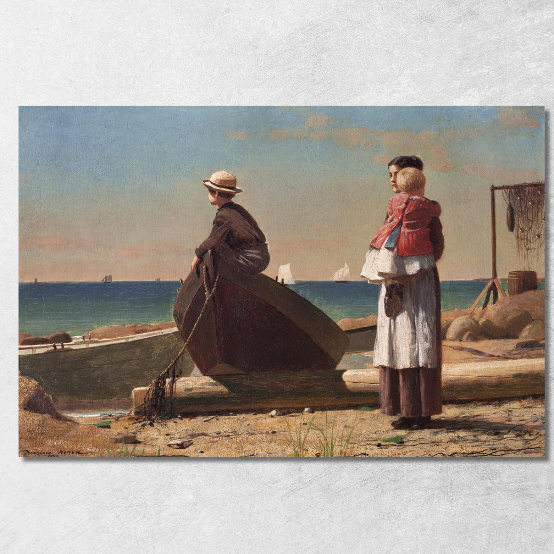 Dad'S Coming Winslow Homer canvas print Dad'S Coming Winslow Homer canvas print