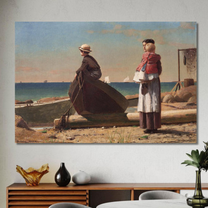 Papà Sta Arrivando Winslow Homer quadro stampato su tela