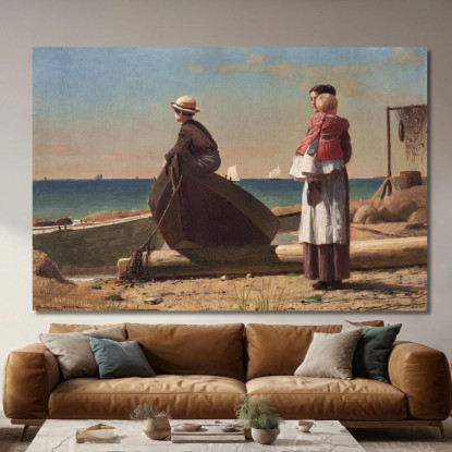 Papà Sta Arrivando Winslow Homer quadro stampato su tela