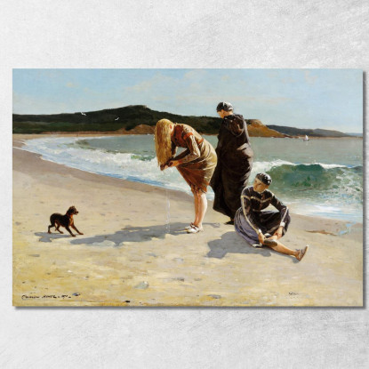 Alta Marea Di Eagle Head Manchester Massachusetts Winslow Homer quadro stampato su tela