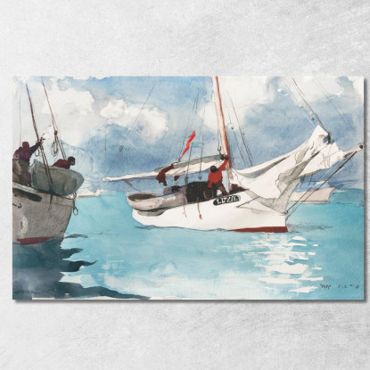 Bateaux De Pêche Key West Winslow Homer tableau impression sur toile