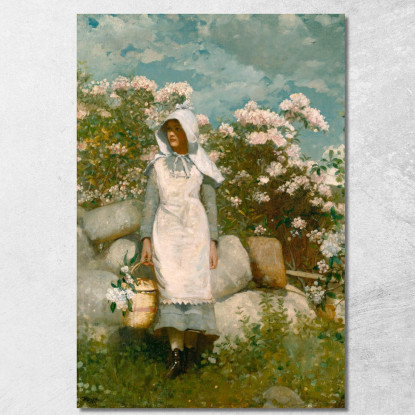 Fille Et Laurier Winslow Homer tableau impression sur toile