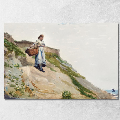 Girl Carrying A Basket Winslow Homer canvas print