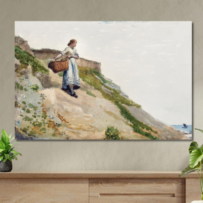 Girl Carrying A Basket Winslow Homer canvas print