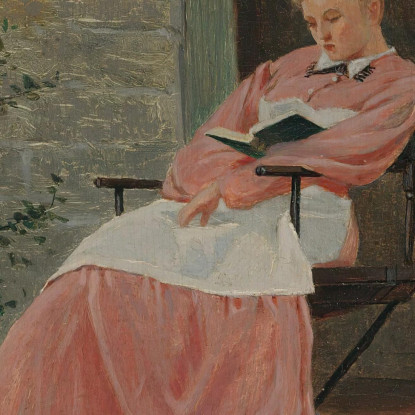 Girl Reading On A Stone Porch Winslow Homer canvas print