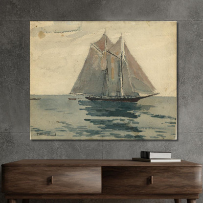 GloucesterﾠSchoner Winslow Homer drucken auf leinwand