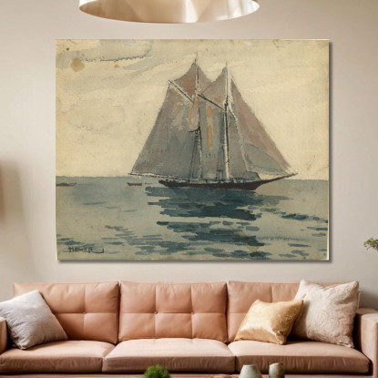 GloucesterﾠSchoner Winslow Homer drucken auf leinwand