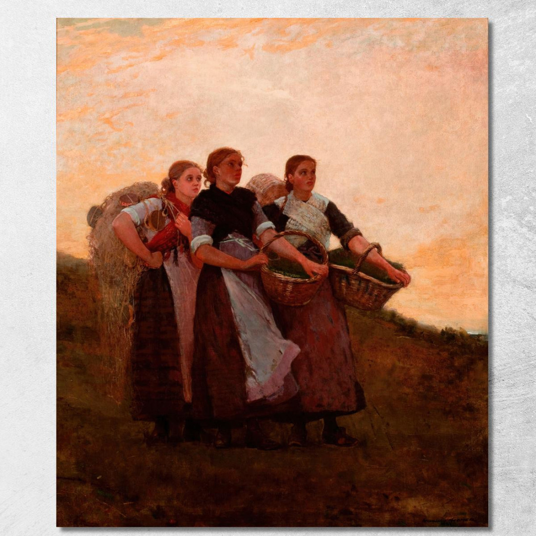 Écoutez ! L'Alouette Winslow Homer tableau impression sur toile Écoutez ! L'Alouette Winslow Homer tableau impression sur toile