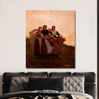 Écoutez ! L'Alouette Winslow Homer tableau impression sur toile