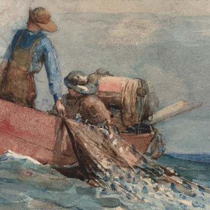 Acarreando Las Redes Winslow Homer cuadro en lienzo