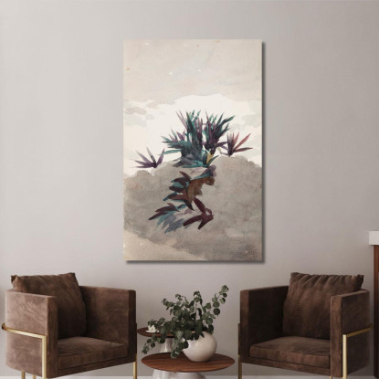 Hügel Mit Maguey-Büscheln Winslow Homer drucken auf leinwand
