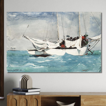 Ancla De Acarreo De Key West Winslow Homer cuadro en lienzo