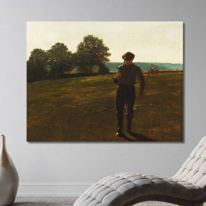 Mann Mit Einer Sense Winslow Homer drucken auf leinwand