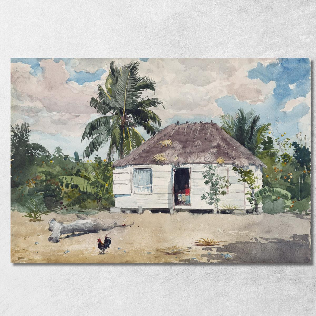 Capanna Nativa A Nassau Winslow Homer quadro stampato su tela Capanna Nativa A Nassau Winslow Homer quadro stampato su tela