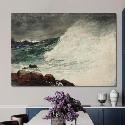 Prout'S Neck Breaking Wave Winslow Homer canvas print