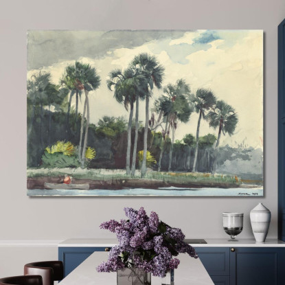 Camicia Rossa Homosassa Florida Winslow Homer quadro stampato su tela
