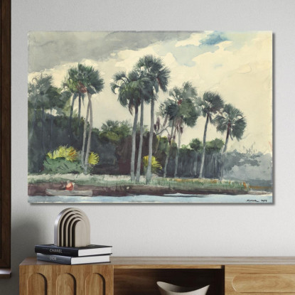 Chemise Rouge Homosassa Floride Winslow Homer tableau impression sur toile