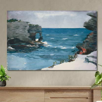 Côte Rocheuse Des Bermudes Winslow Homer tableau impression sur toile